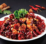 Sichuan Spicy Diced Chicken<br> w. Chilli Peppers (Spicy)<br>川香辣子鸡（辣）