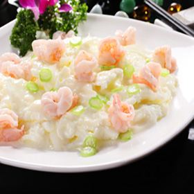 Shrimps w. Lobster Sauce<br>虾龙糊